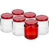 Frasco twist-off, grosso 580ml com tampa bordô fi82/6, 6 peças - 2 