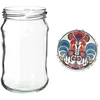 Frascos 300 ml com tampa colorida fi 66 - 6 unid. - 6 