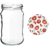 Frascos 300 ml com tampa colorida fi 66 - 6 unid. - 9 