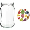 Frascos 300 ml com tampa colorida fi 66 - 6 unid. - 13 