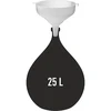 Funil de plástico branco diâmetro 25cm - 2 