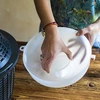 Funil de plástico branco diâmetro 25cm - 4 