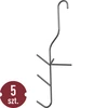 Ganchos para defumação de peixes - triplos, 5 unid. - 3 
