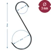 Ganchos para defumação - S, afiados 3mm x 150mm 15 peças - 7 