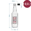 Garrafa 0,5 L com tampa e impressão em 2 cores Bimber Sem Mistura - 4 unid. - 8 