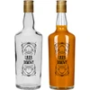 Garrafa 0,5 L com tampa e impressão Licor caseiro - 4 peças - 6 