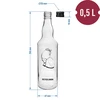 Garrafa 0,5 L com tampa e impressão Limoncello 4 peças - 6 