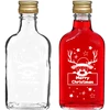 Garrafa 200 ml com tampa, impressão de Rena Natalina, 6 peças. - 3 