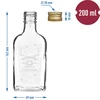 Garrafa 200 ml com tampa, impressão de Rena Natalina, 6 peças. - 5 