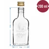 Garrafa 200ml com tampa, impressão ORELHAS DE COELHO 6un - 6 