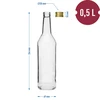 Garrafa 500 ml para vodka simples com tampas - 8 unid. - 7 