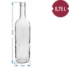 Garrafa Branca para vinho 0,75 L - pacote de 8 unid. - 3 