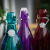 Garrafa de vidro 1 L com fechamento hermético - em várias cores - 6 