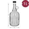 Garrafa Gallone 1L sem revestimento, com tampa - 4 