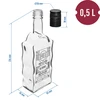 Garrafa Monástica 0,5 L, com tampa e impressão Aguardente - 6 