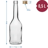 Garrafa Napoleon 500 ml com tampa fi28, 6 unidades - 7 