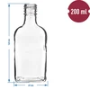 Garrafa para licores de bolso 200 ml - 10 peças - 4 