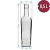 Garrafa Principal 500 ml com tampa, 6 unid. - 6 