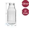 Garrafa TO para suco 330 ml com tampa fi 43 - 6 unid. - 4 