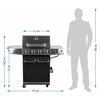 Grelhador a gás dragON BBQ101, 11,7 kW, preto-prateado - 10 