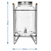 Jarra Limonada 8 L - com torneira, em suporte metálico com alças - 6 