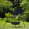Lareira de jardim com grelha, Ø55 cm, redonda, bacia - 10 
