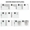 Módulo de destilador - refluxo - espiral dupla - 6 