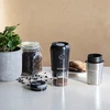 Moedor de café - elétrico, de mós, com infusor e copo - 16 