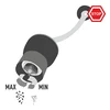 Moedor de café manual com ajuste - 6 