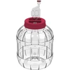 Nietłukący, wielofunkcyjny słoik do fermentacji, 5 L - 12 słoik nietłukący, słoik plastikowy, słoik z tworzywa, słoik na wino, słoik na cydr, do fermentowania wina, słoik z rurką fermentacyjną, słoik 5L