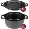 Panela de ferro fundido com frigideira, 5 L + 1 L - 2 