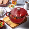 Panela de ferro fundido esmaltada - bordô, 5,8L - 7 