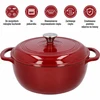 Panela de ferro fundido esmaltada - bordô, 5,8L - 5 