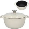 Panela de ferro fundido esmaltada - ecru, 4 L - 9 