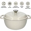 Panela de ferro fundido esmaltada - ecru, 4 L - 5 