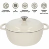 Panela de ferro fundido esmaltada - ecru, 5,8L - 5 