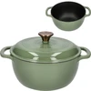 Panela de ferro fundido esmaltada - sálvia, 4L  - 1 
