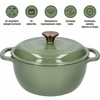 Panela de ferro fundido esmaltada - sálvia, 4L - 5 