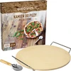 Pedra para pizza com alça e cortador, de cordierita, redonda 33 cm - 6 