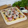 Pedra retangular para pizza, feita de cordierita, - 38 x 30,5 cm - 7 