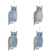 Pendente refletivo repelente de pássaros - coruja com sinos - 3 
