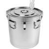 Pojemnik ze stali nierdzewnej 60 l z pokrywką - 4 pojemnik do destylacji, fermentacja, piwowarstwo, winiarstwo, destylacja, fermentacyjny, do fermentacji