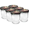 Pote de 350 ml com tampa colorida - 6 unid.  - 1 