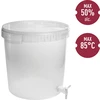 Recipiente de fermentação 30 L com tampa e torneira - 2 