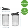 Recipiente de vidro 545 ml, com tampa para pendurar - 5 