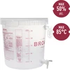 Recipiente para fermentação de cerveja com tubo de fermentação, torneira, termômetro e redutor de sedimentos - 3 