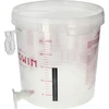 Recipiente para fermentação de cerveja com tubo de fermentação, torneira, termômetro e redutor de sedimentos - 2 