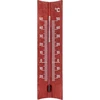 Termômetro de ambiente de madeira (-20 a +50°C), cor mogno, 15 cm  - 1 