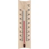 Termômetro de ambiente de madeira (-20 a +50°C), marrom claro, 15 cm  - 1 