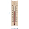 Termômetro de ambiente de madeira (-20 a +50°C), marrom claro, 15 cm - 5 